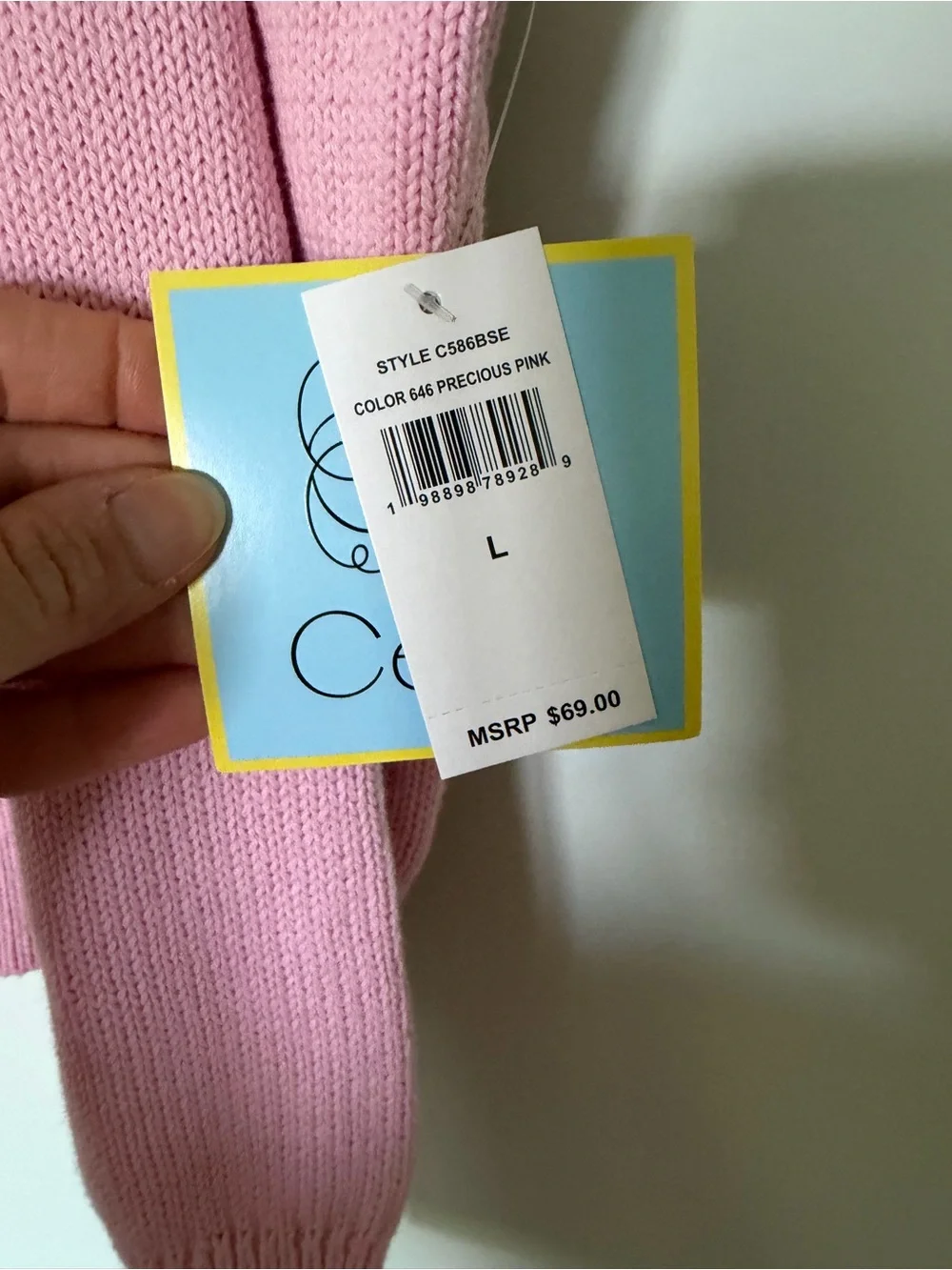 CeCe Light Pink Crewneck Sweater